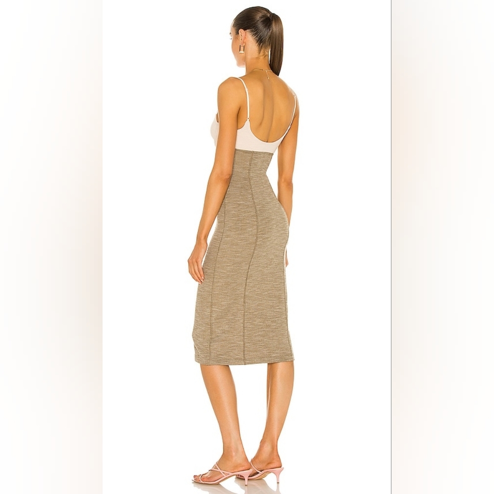 Gillian Midi Dress in Ivory & Green - Picture 3 of 7